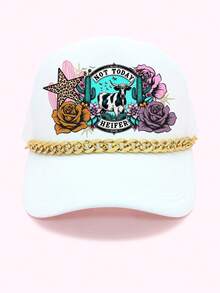 Tucker Hat Chain Baseball Cap Decor Chain Stone Beaded Acrylic Linked Hat Chain