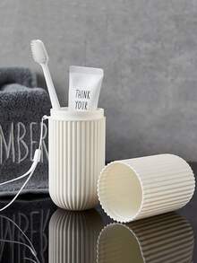 1/4 قطعة محفظة منظم فرش المكياج المحمولة، حامل فرشاة الأسنان للسفر، مجموعة حامل القلم، كوب متعدد الوظائف مع غطاء للضروريات في الحمام، الغرفة، المنزل، غرفة النوم، الحمام، المنزل، غرفة الوردي، غرفة المعيشة، مستلزمات السفر، حقيبة هدايا، هدايا ل- الأم، الأب، الرجال، الأصدقاء، المعلم، عيد الميلاد، الزفاف، المكتب، الرفوف، الإكسسوارات، صناديق الهدايا، هدية مضحكة، التخزين