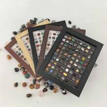 80pcs Natural Mineral Specimen Set + 100 Types Mineral Identification Guide, Includes Rare Varieties Like Labradorite, Agate, Obsidian, Turquoise, Garnet | Home Decor, Mineral Collection, Holiday Gift (Christmas/Valentine's Day/Canada Day) - Multicolor - View 8