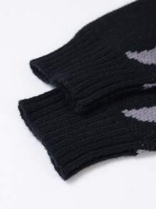 1pc Men's Knitted Sweater, Fashionable Casual Streetwear Pullover For Commuting, Sports, Outdoor Leisure, Loose Fit, Autumn/Winter