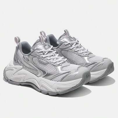 CAMEL CROWN 女士运动鞋，防滑鞋，透气女鞋，复古厚底运动鞋