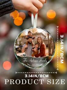 1pc Personalized Children's Photo Acrylic Pendant, Halloween, Christmas Decoration - Customized Acrylic Photo Car Pendant, Back To School - Multicolor - View 5