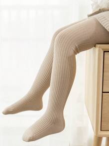 1 Pair Children's Tights, Girls Tights Kids Tights With Moderate Thickness, Suitable For Spring And Autumn, Simple Solid Color And Easy To Match. Baby Toddler Leggings Socks