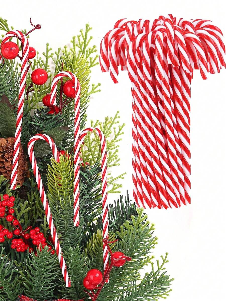 6pcs Christmas Candy Cane Decorations, Christmas Tree Ornaments, New Year Holiday Party Decorations, Party Gifts, Suitable For Christmas Crafts, Indoor And Outdoor Decorations Room Decor Home Decor Bedroom Decor Christmas Decoration Christmas Gifts Birthday Gifts Wedding Birthday Decorations Christmas Decorations Winter