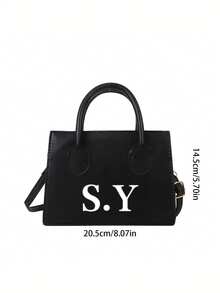 Bolso de mano de cuero PU de unicolor personalizado y personalizado, bolso cuadrado pequeño minimalista y casual, bolso de moda vintage casual para mujer, bolso de hombro mini para ir y venir, bolso cruzado de moda para salir, ideal para adolescentes, mujeres, estudiantes universitarios, principiantes y trabajadores de cuello blanco. Perfecto para la oficina, el trabajo, los negocios, el transporte. El mejor bolso de trabajo para mujeres. Bolso con inspiración retro para mujeres, glamour de Año Nuevo - Multicolor - Ver 11