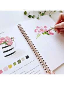 كتاب رسم مائي 1 قطعة للكبار، يشمل زهور، خبز، باقة، حيوانات وخبز، يحتوي على 12 صفحة من الرسومات والتعليمات خطوة بخطوة، مجلد بشكل حلزوني، مثالي للهواة في التلوين والرسم المائي، فكرة هدية رائعة لأعياد الميلاد والمناسبات والأم وعيد الأم ولوازم المدرسة وعودة إلى المدرسة وعيد الحب وعيد الهالوين وعيد الميلاد