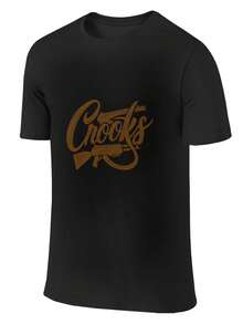 Summer Men's T Shirt Casual Round Neck Loose Tops Fashion Color Contrast Print T Shirt For Men Funny 3D Tee Street  Clothes - Black - View 3