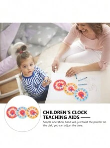 1pc Wooden Digital Clock For Early Childhood Learning Tools, Teachers Can Choose To Write And Clean The Learning Clock, Large Demonstration Teaching Time, Practice Clock With Built-In Marker Pen, Cute Style For Children's Learning Time, Teaching Demonstration Clock, Home School Classroom Supplies, Classroom Materials, Intelligent Development Model, Student Literature, Brain Development,Back To School