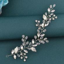 1 Stück farbige Kristall Braut Haarzubehör für Frauen, elegantes Haarband Kopfschmuck für Hochzeitskleid, handgemachter Haarreifen, geeignet für Hochzeit, Verlobung, Abschlussball