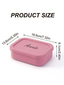 1pc Personalized Customization Name Baby Silicone Food Storage Lunch Box Custom Baby Tableware Three-Compartment Dinner Plate,Halloween Edit,Back To School Fashion,Christmas Gift - Multicolor - View 9