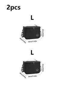 1pc/2pcs/3pcs Black Hand-Held Lunch Box Bag With Rice, Thickened Lunch Box, Insulated Meal Bag, Oxford Cloth Bento Bag, Office Worker Bento Bag - Black - View 14