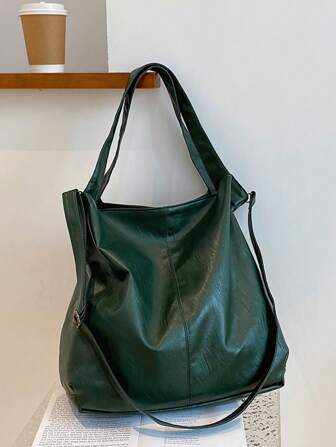 Bolso de mujer suave y versátil, informal, de tote, de hombro y bandolera