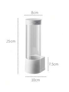 1個紙杯自動提升器,無需打孔的紙杯下落器,紙杯架,水杯收納架,紙杯提升機 - 短款透明白 - 查看 17