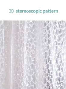 Shower Curtain,3D Water Cube PEVA Plastic Shower Curtain With Grommet Holes And Accessories,Heavy Duty Clear Waterproof Shower Curtain Liner For Bathroom Decor-180 X 180 Cm