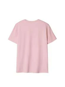 3件套夏季新款简约时尚可爱碎花圆领短袖T恤，百搭日常休闲女装粉色 - 粉色 - 查看 10