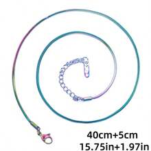 1 件/10 件时尚简约多长度龙虾扣方形蛇链 1.5 毫米粗项链，304 不锈钢不褪色单链，DIY 珠宝配件，适合搭配吊坠配饰