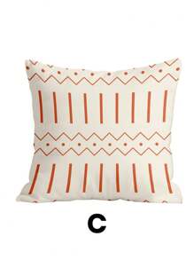 1 pieza/4 piezas Funda de almohada, Fundas de almohada de otoño, Funda de cojín, Ropa de cama, Funda de almohada, Funda de almohada con estampado de un solo lado, Funda de cojín moderno para sofá para decoración de otoño, Funda de almohada naranja, Textil para el hogar suave y acogedor, Transpirable y antipelusas, Suave y amigable con la piel, Fundas extraíbles