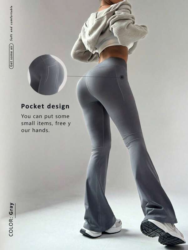 FWH Functional Performance Version,High Waist Slimming Flares With Secret Pockets | Retro Streetwear To Gym,Sculpting Waist + Peach-Butt Lift,Anti-Slip Waistband + Concealed Pockets | Perfect For Yoga & Daily Wear,High-Waisted Flares For All Body Types,Retro Stylish Streetwear Look,High-Waisted Flared Yoga Pants Tights