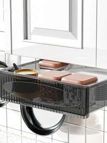 1 包桌下储物抽屉，自粘式滑出隐藏式桌面整理器，9.5 英寸大号和 7 英寸小号耐用 PET 塑料抽屉，适用于办公室、家庭、学习桌和工作区组织配件，易于安装的粘贴式存储解决方案，简约风格可折叠布料储物盒衣柜梳妆台抽屉隔板整理篮，用于内衣胸罩装饰 - 彩色 - 查看 7