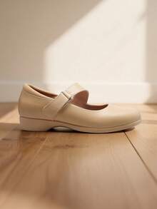 Women's Flats Arch Support Comfortable Casual Ballet Mary Business Office For Women Dressy And Work Ankle Strap Dress Flats Shoes - Màu be - Xem 7