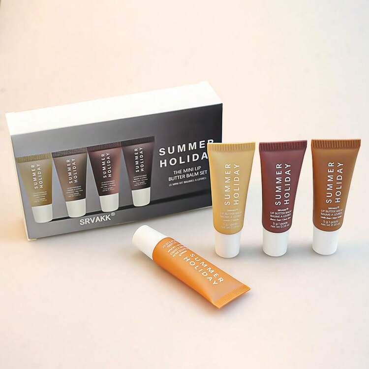 1套迷你裸色唇膏，透明保湿高光泽唇膏，保湿透明唇彩 - 彩色 - 查看 2