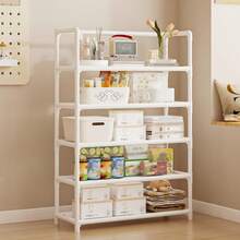 1 件/多层收纳架，家用收纳架，卧室落地展示架，简易耐用零食/杂物/鞋架，塑料+粉末涂层管+无纺布材质，易于组装，适用于各种场景 - 彩色 - 查看 5