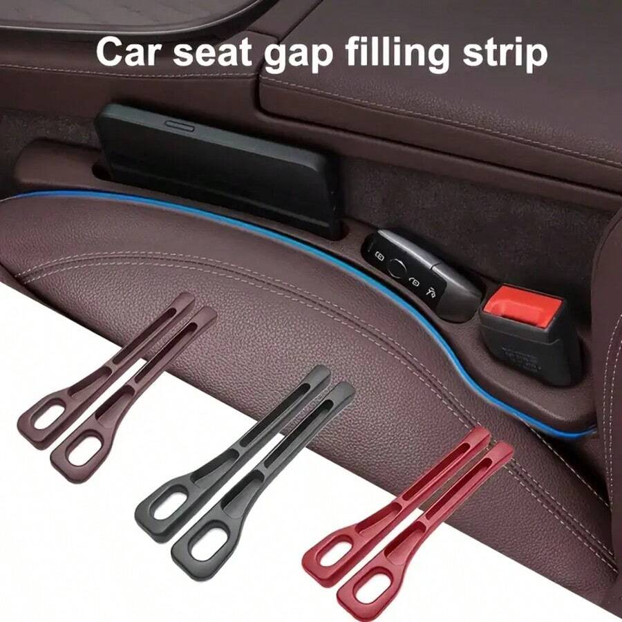 2pcs Car Seat Gap Filler Accessories For Between Seats Car With 2 Compartments Universal Fit Stop Things From Dropping,Fits Most Vehicles With A Seat Gap Between 1.2" And 2.2" - one-size - View 1
