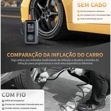 Compressor de Ar Digital Portátil / Calibrador Sem Fio com Visor LED - Sem fio - Visão 8