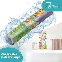 1pc 40 X 16 Inch Bath Mat, Bathtub Mat Non Slip, Cartoon Bath Tub Shower Mat Anti Slip With Drain Holes And Suction Cups Machine Washable - Multicolor - View 6