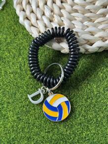 个性化排球钥匙扣礼品，送给段街运动员的礼物，感恩节和圣诞节礼物 - 黃色 - 查看 100