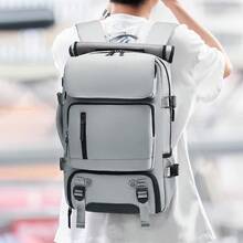 Large Capacity Travel Backpack With Shoe Cabinet, Stylish Travel Commuting Bag, 16 Inch Business Laptop Backpack, Outdoor Hiking And Camping Backpack, Multifunctional Three In One Handbag/Multifunctional Messenger Bag, EU Local Warehouse - 灰色 - 查看 1