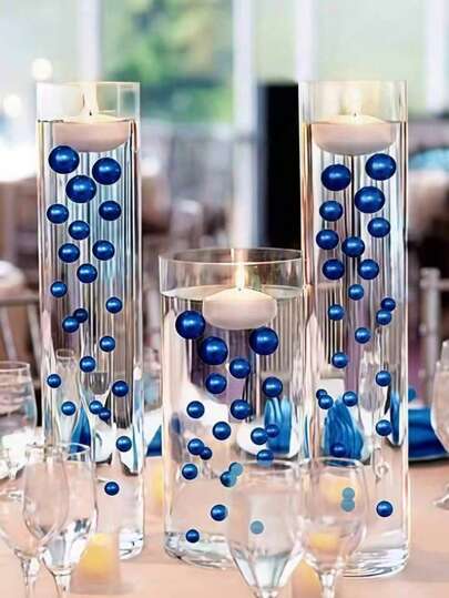 100g Artificial Floating Pearl Filler, For Vase Decor, Floating Candle Decor, Home Center Decor, Suitable For DIY Wedding, Birthday, Theme Party, Halloween Decor And Christmas Center Decor, 10mm, 16mm, 20mm (Including Water Absorbing Gel Beads) Home Decor Room Decor Flower Vase Glass Vase