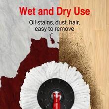 360° Spin Mop And Bucket Set With 3 Microfiber Mop Heads - Durable Stainless Steel Handle, Easy-Squeeze Squeeze Mop For Bathroom, Kitchen, And Shop Floor Cleaning, Holiday Cleaning Essentials|Ergonomic Mop Design|Durable Construction, Mop Bucket - Black Classic - 查看 3