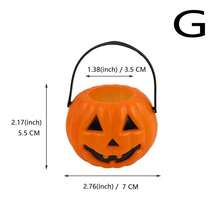 1pc/5pcs Halloween Decoration Props, Trick Or Treat Candy Bucket, Colorful Pumpkin & Skull Shaped Containers For Halloween Party Favors - Multicolor - View 5
