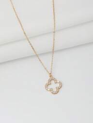 1 Stück modischer, eleganter, minimalistischer, exquisiter, luxuriöser Klee-Anhänger Halskette, einzigartiges, personalisiertes Alltagsaccessoire