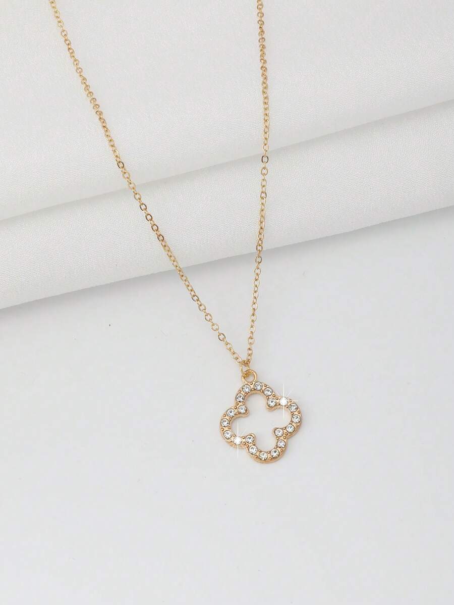 1pc Fashionable, Elegant, Minimalist, Exquisite, Luxury Four-Leaf Clover Necklace, Unique Personalized, Everyday Wear