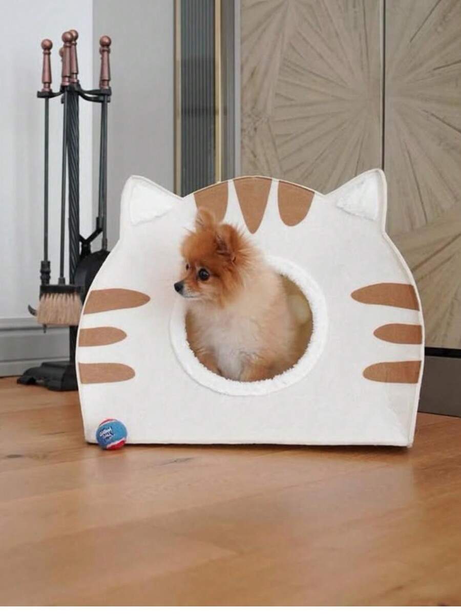 Pet House For Cats And Small Dogs – 100% Cotton Soft Bed – 44x50x34 Cm – Breathable, Comfortable, Made In Turkey