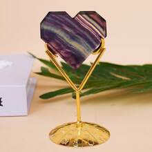 [Beliebte Wahl] 1 Stück Bohemian Kristall Mineral Ausstellungsständer aus Metall, abnehmbar, geeignet für Heim- und Bürodekoration