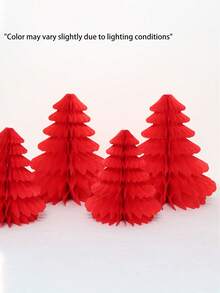 1 pieza Adorno de árbol de Navidad en forma de escritorio, decoración navideña, decoración de papel de panal de árbol de Navidad, decoración de fiesta de Navidad, decoración de escritorio navideño, fiesta de Año Nuevo, decoración de ambiente navideño, Navidad