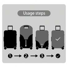 弹性旅行行李箱套，行李箱套，行李保护套，户外旅行，商务旅行，时尚男女通用旅行配件，涤纶行李箱弹性防尘套，学生返校用品 - 黑色 - 查看 8