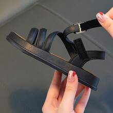 Kids Flat Sandals - Black - View 4