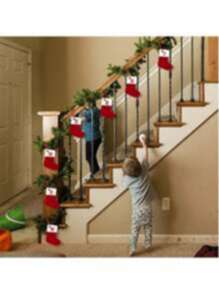 2 PCS Knit Monogram Stockings, Stockings Small Xmas English Letters Hanging Stockings Socks Double Sided Fireplace Hanging Stockings For Party Decoration New Year Party Gift Favors Supplies,Personalized Initial Stocking, Family Holiday Xmas Party Decor Birthday,Christmas, Decor 2025 Home Decor Christmas Decorations Room Decor Winter