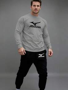 ROUND NECK SWEATSHIRT + SPORTY SWEATSHIRT SET - Grey - View 1