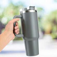 12 Pack 40 Oz Tumbler With Handle Power Coated Stainless Steel Double Wall Water Bottle For Travel - 6 colors mixed - 查看 7