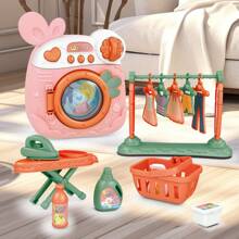 Miniatur-Küchengeräte-Set Spielzeug, inklusive Kühlschrank, Waschmaschine und verschiedenes Küchengeschirr für Kinder, simuliert realistische Alltagsszenarien