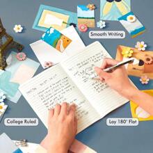 8 Pack Soft Cover Journal Bulk Notebooks College Ruled For Work Lined Travel Journal For Students Women Note Taking Notebook School Plies Busin Writing 8.2 X 5.5 A5 Vintage Colors - 8VintageColors - 查看 3