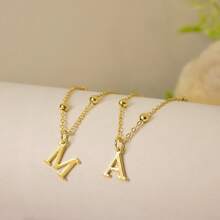 Personalized Initial Necklace For Women, Dainty A-Z Pendant Charm - m - View 4