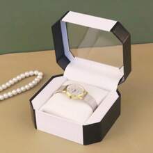 1 件八角形 1 槽手表盒，简约女士珠宝盒收纳整理器旅行必需品返校宿舍收纳秋季装饰