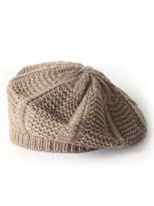 1 件女士粗纱纯色休闲贝雷帽及百搭秋季配饰 - 彩色 - 查看 22