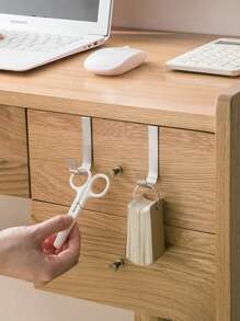 5 件不锈钢挂钩，简易门钩，书桌抽屉架柜门挂钩，可翻转且适用于门和柜门 - 彩色 - 查看 7